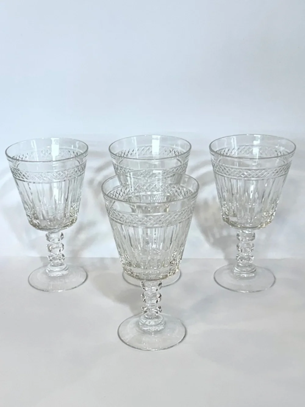 Set of 4 Vintage Tiffin-Franciscan Wallingford Water Goblets 6.5